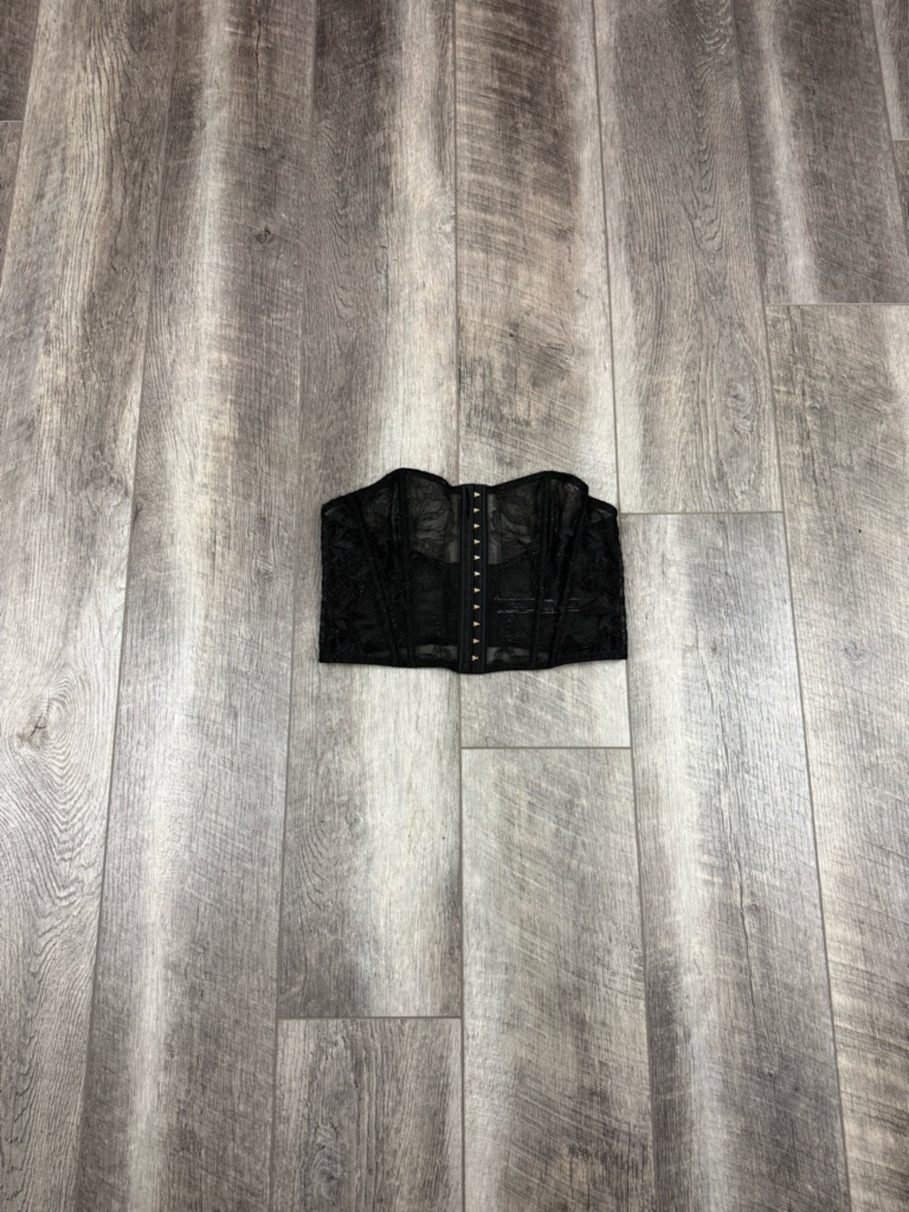 VS Black Lace Bustier Bra Top